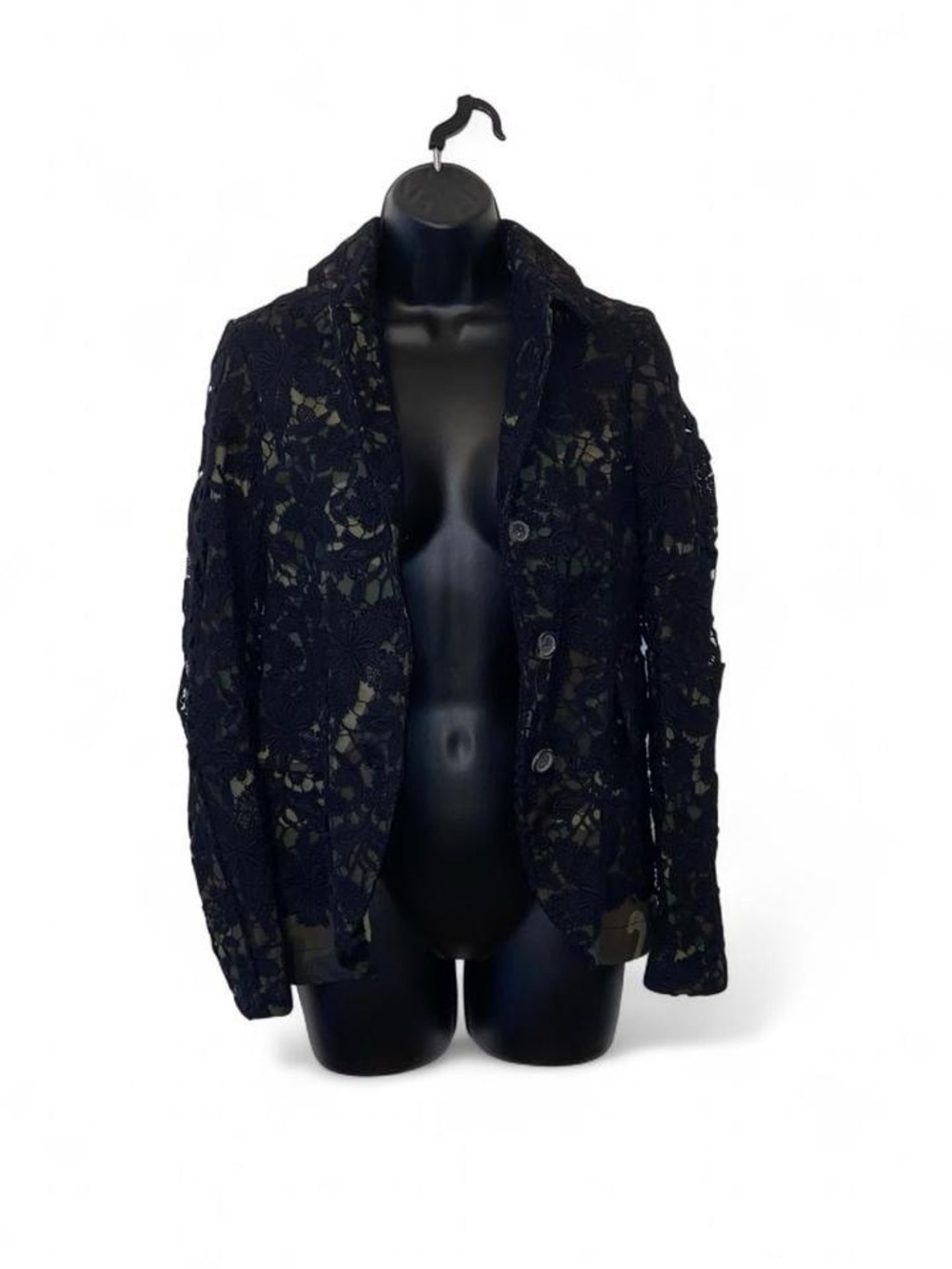 Vintage Aquamarin Black Lace Camo Jacket